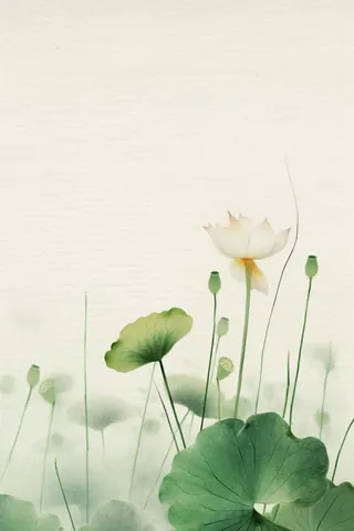 简约水墨绿色国风背景