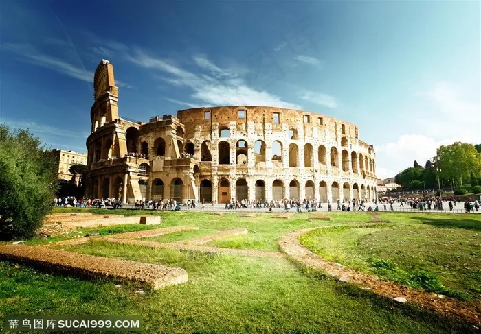 罗马斗兽场古建筑物图片素材