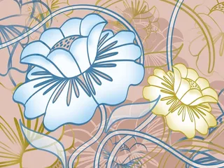 图片设计素材背景鸟语花香