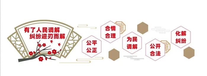 人民调解文化墙cdr矢量模版下载
