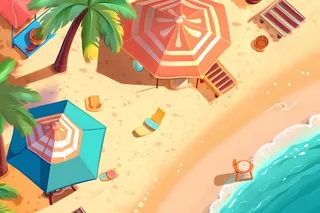 海滩海边夏日游泳背景