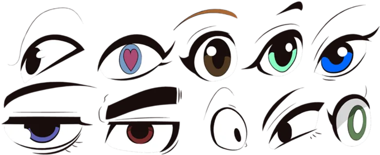 简笔眼睛素材卡通