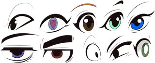 简笔眼睛素材卡通