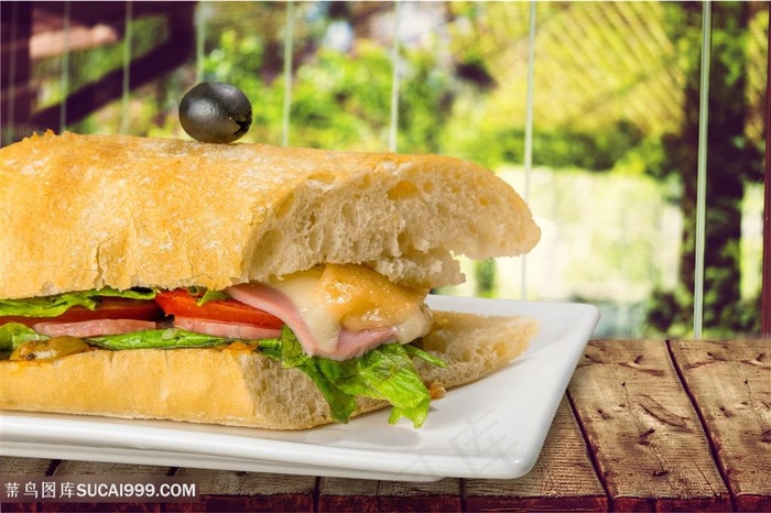 美味的三明治高清图片