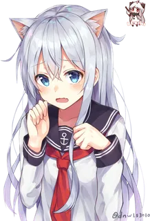 水手服猫耳女孩素材人物