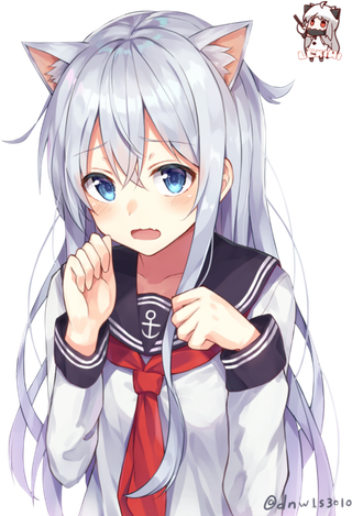 水手服猫耳女孩素材人物