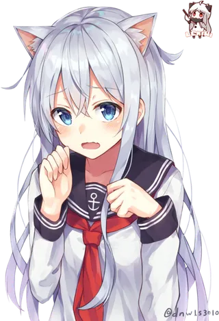 水手服猫耳女孩素材人物