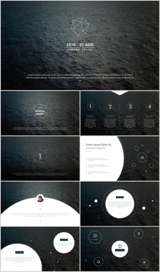 黑白极简商务风汇报展示总结PPT模板