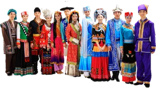 多民族一起合影素材免扣