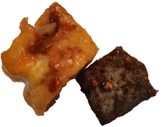 黄豆豆腐包浆黑豆嫩豆腐油炸香煎免抠摄影元素素材