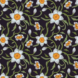 花卉唯美手绘花朵面料纹理手机壳布料面料印花服装矢量图案素材