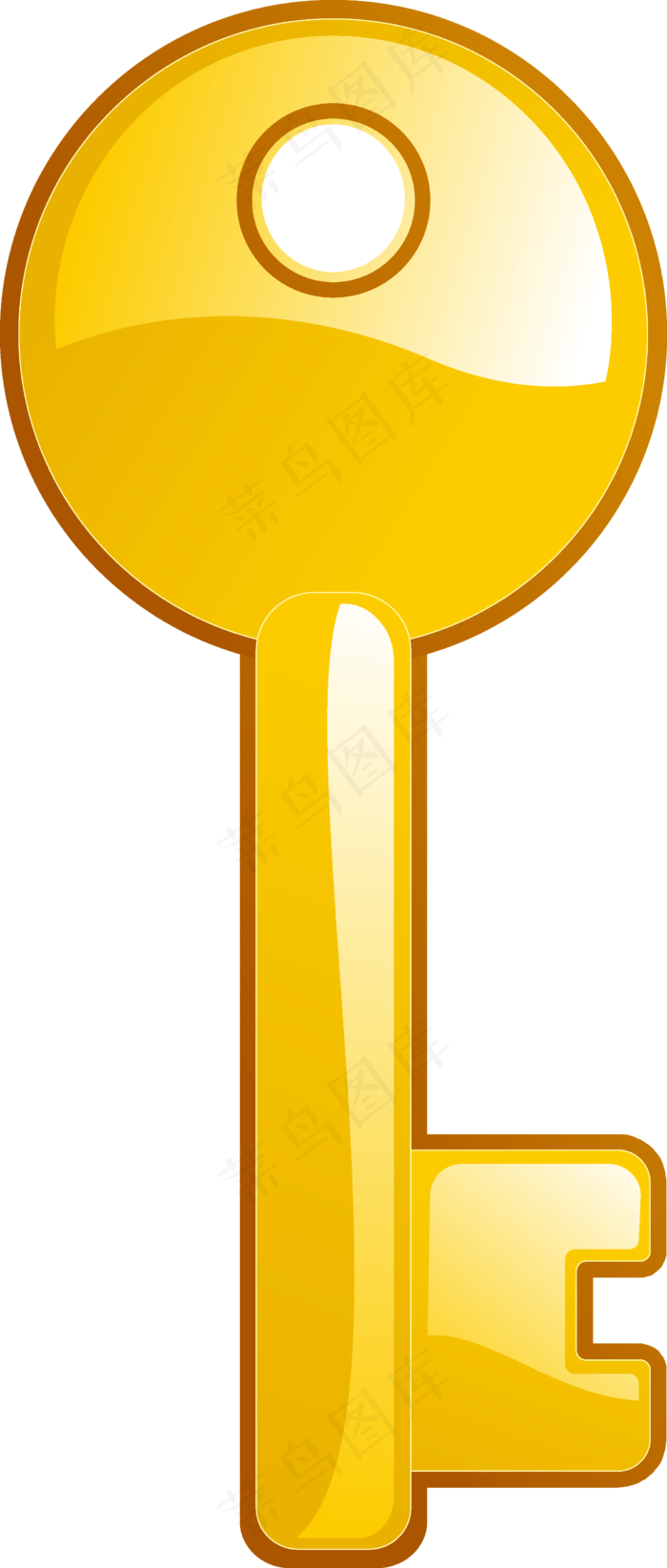 黄色钥匙卡通素材