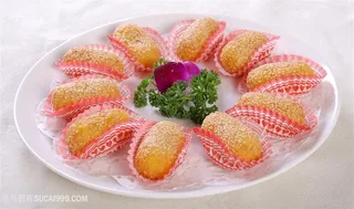 芝麻炸苕枣的美食图片