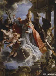 国王罗马柱风景画油画