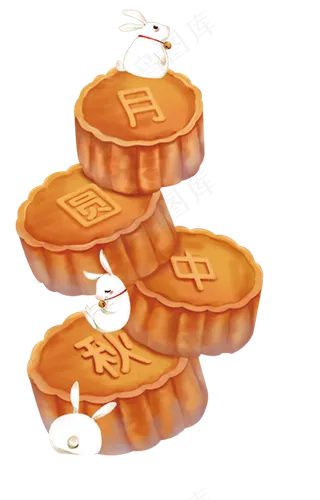 中秋节月饼玉兔团圆