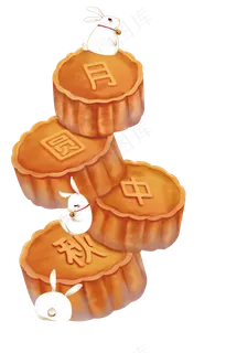 中秋节月饼玉兔团圆 中秋节月饼玉兔团圆