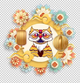 设计舞狮祝贺新年