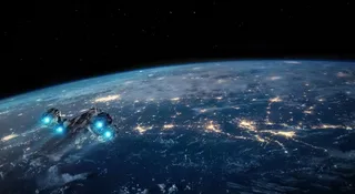 元宇宙世界风景背景墙