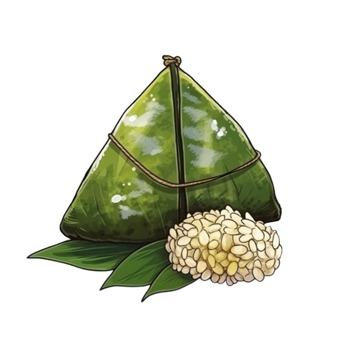 粽子绿叶免抠(1024x1024)