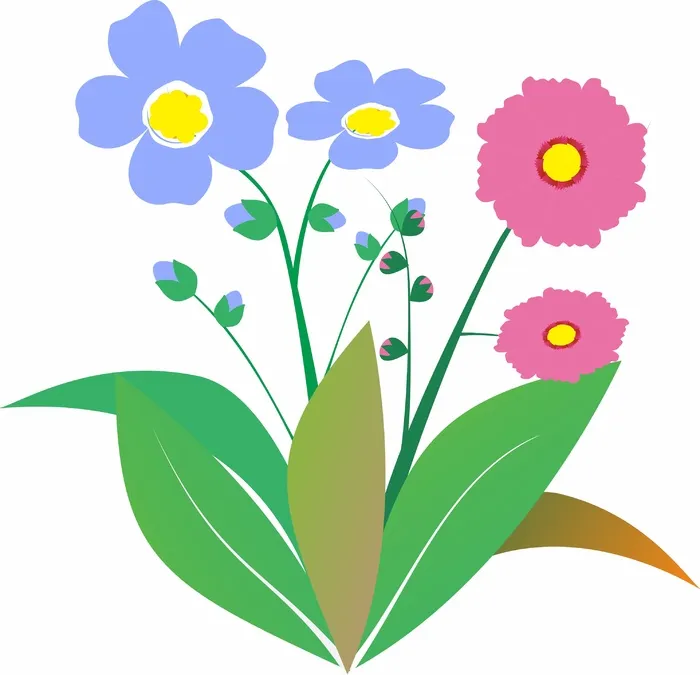 春季花草插画