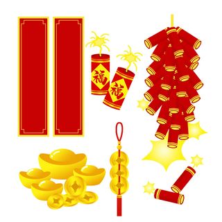 焰火对联灯笼装饰新年