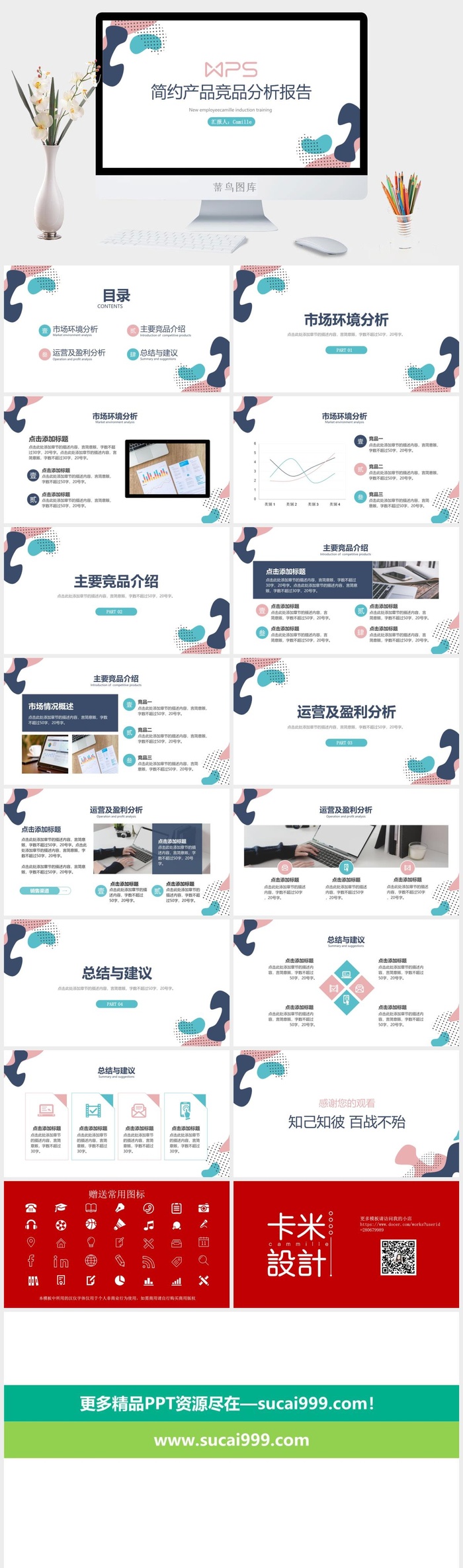 简约产品竞品分析报告ppt