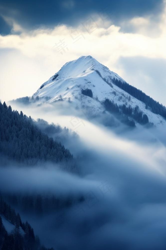 雪景树林阳光背景(896x1344)