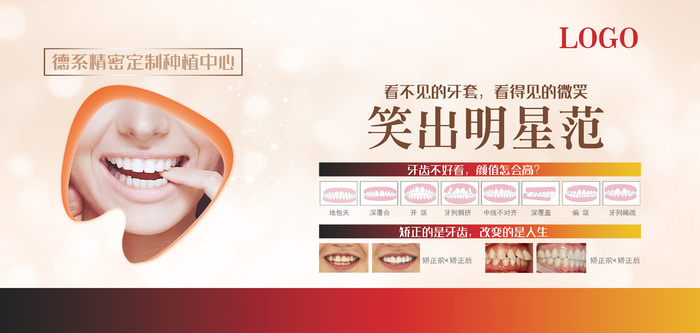 口腔海报2psd模版下载