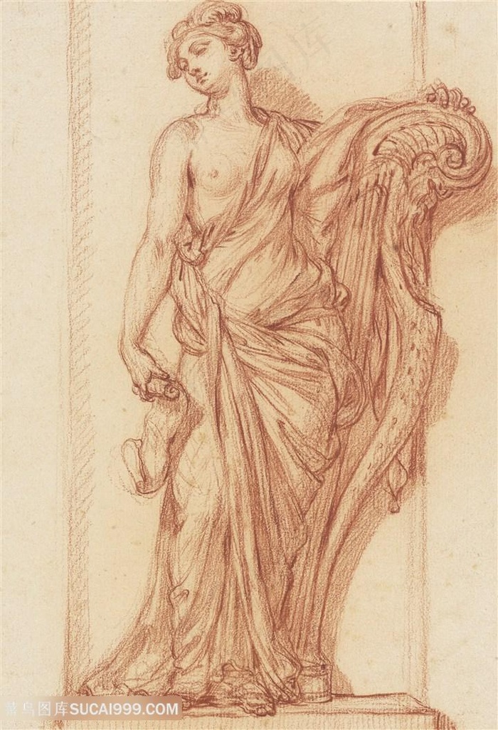 人物素描时尚艺术装饰画