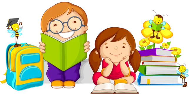 儿童读书卡通