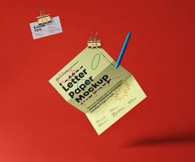 国外信纸名片样机