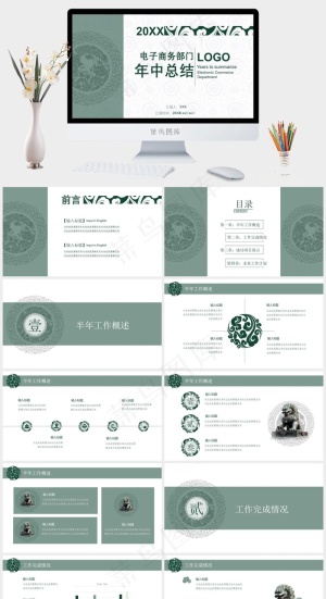 总结
白色PPT模板预览图