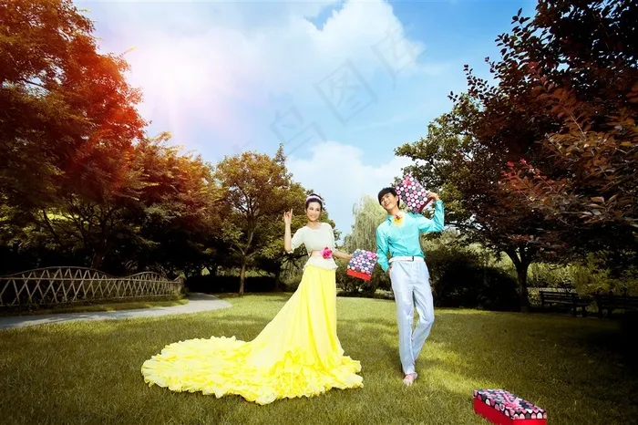 林间恋人婚纱照写真样片