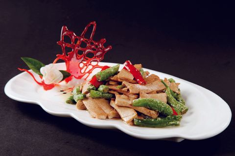 咸菜尖椒炒豆干