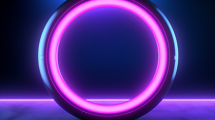 光圈彩色荧光色科技黑暗背景