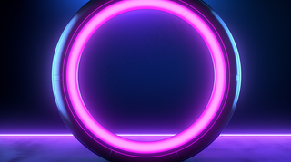 光圈彩色荧光色科技黑暗背景