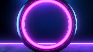 光圈彩色荧光色科技黑暗背景