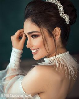 欧美新娘妆美女图片