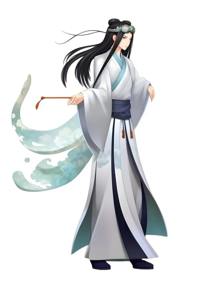 古风人物插画免抠(1377x1900)