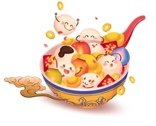 免抠元宵节汤圆