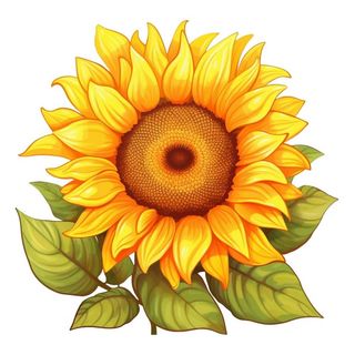 清新向日葵插画元素