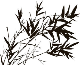 竹子水墨画中国风国画墨水书法竹子画