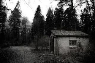 废弃小木屋图片