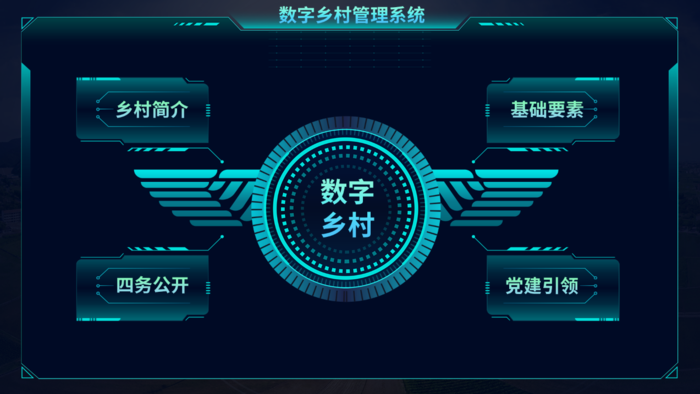 科技可视化大屏主页psd模版下载
