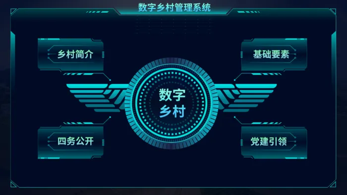 科技可视化大屏主页psd模版下载