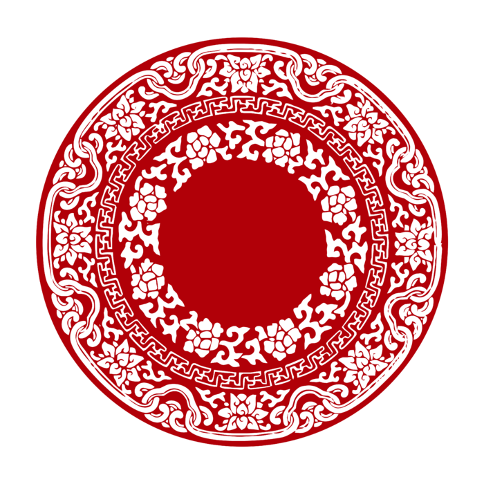 红色喜庆简约风传统吉祥纹样纹路纹理免扣PNG素材图片 (29)