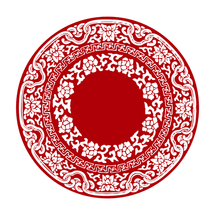 红色喜庆简约风传统吉祥纹样纹路纹理免扣PNG素材图片 (29)
