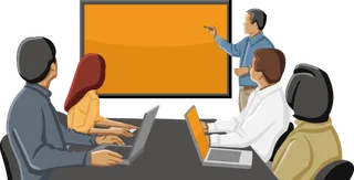 彩色矢量卡通商务团队人物 免抠