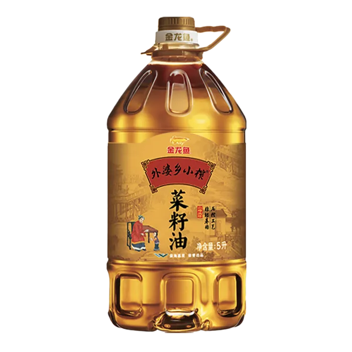 金龙鱼菜籽油5升 (3)超市商品白底图免抠实物摄影png格式图片透明底