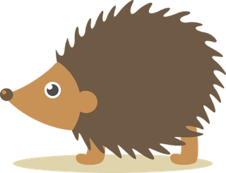 刺猬素材卡通简笔动物